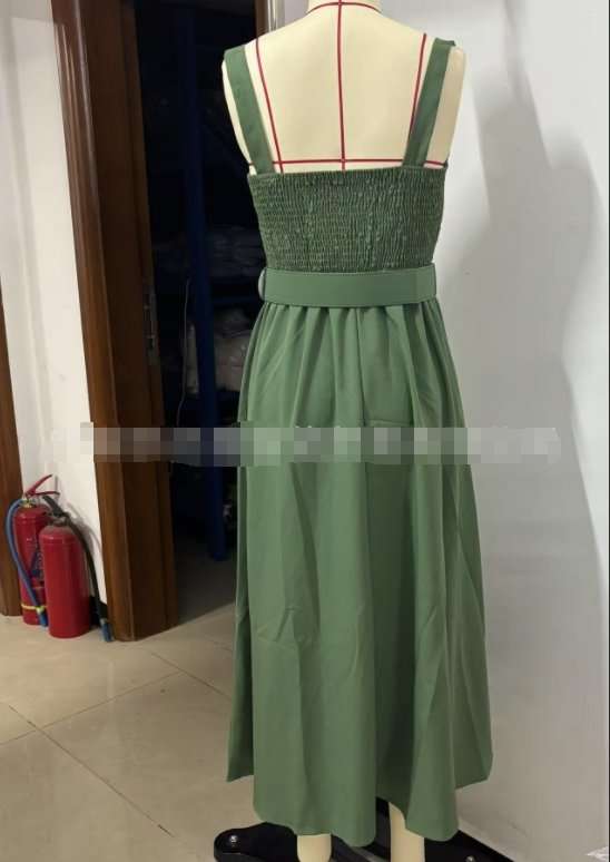 Colorblock Belted Midi Dress image 7