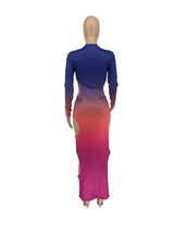Split High Neck Bodycon Maxi Dress image 4