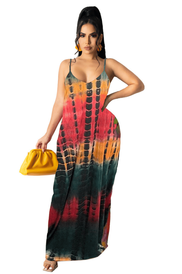 Womens Summer Suspender Maxi Dress image 3