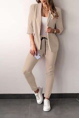 Casual Fashion Suit Set - S, Beige image
