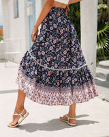 Floral High-Waisted Maxi Skirt image 3