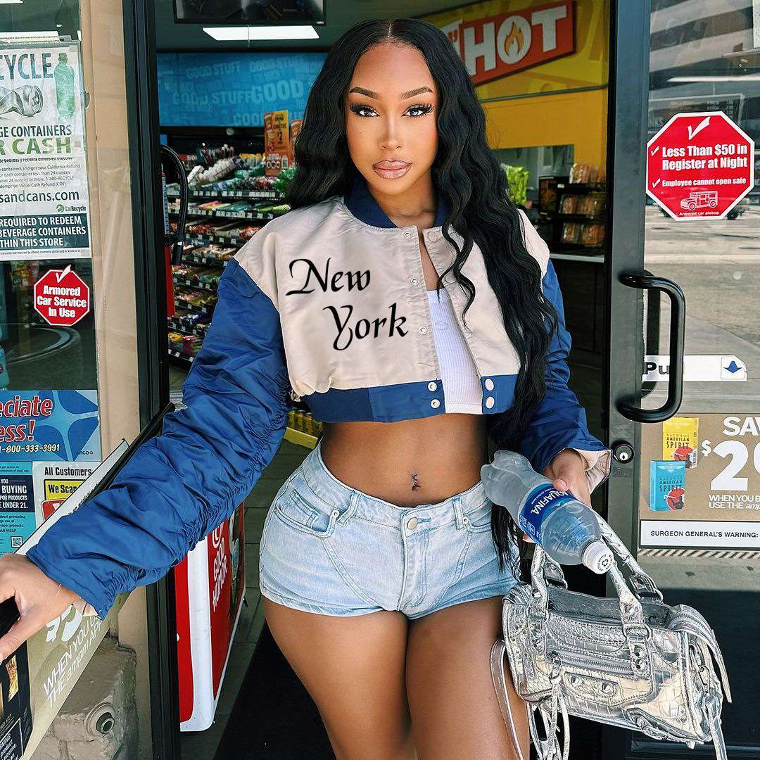 Cropped Bomber Jacket image 1