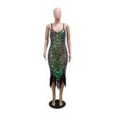 Glam Sequin Fishnet Cover-Up Dress image 3