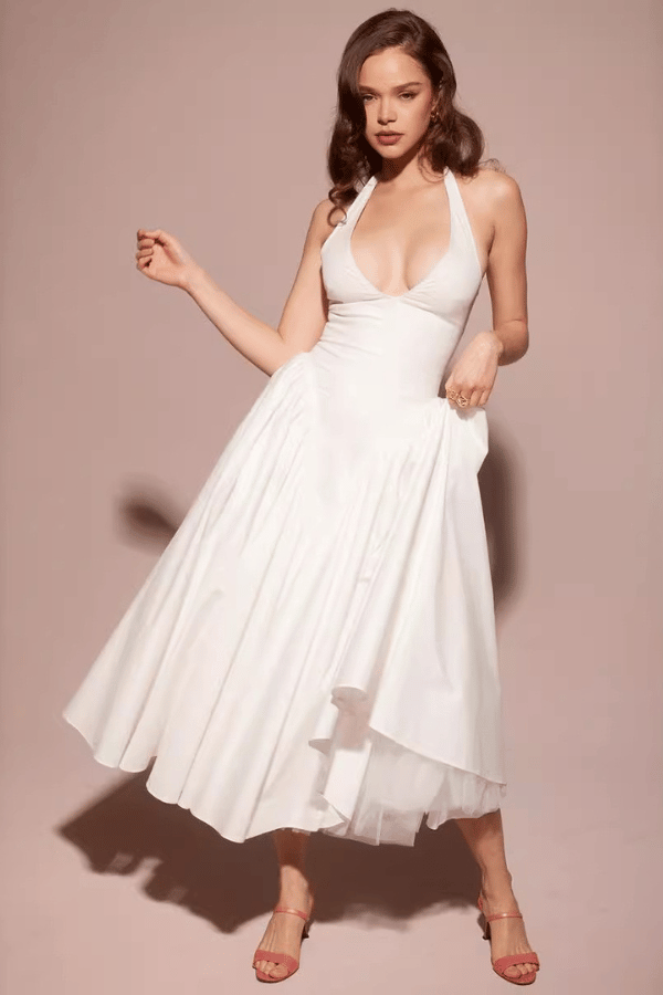 Vintage Glamour Halter Dress image 2