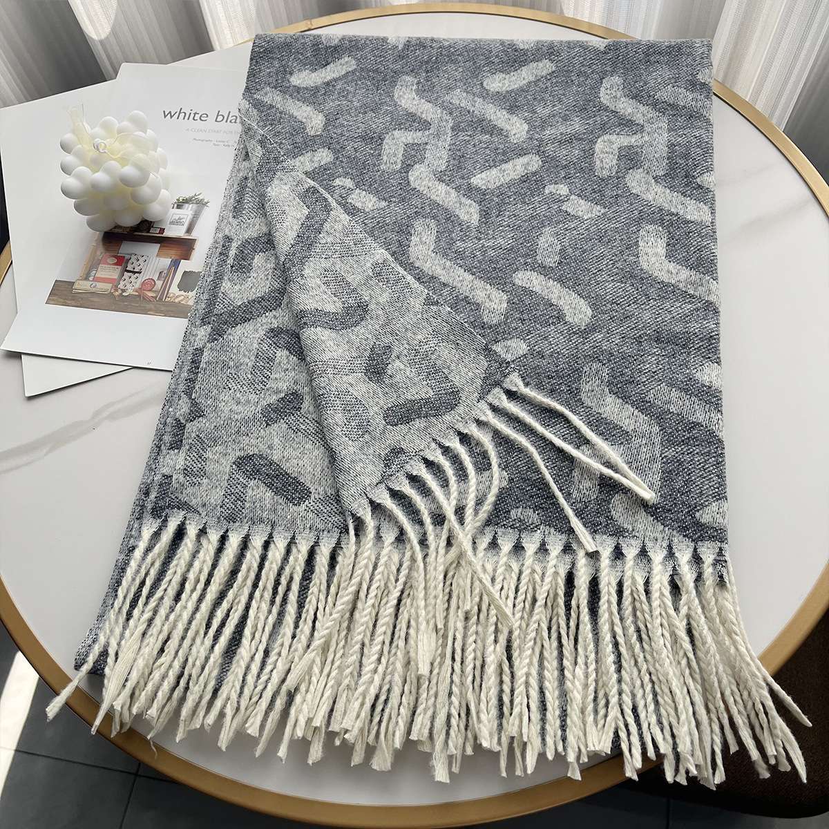 Winter Fashion Luxury Shawl with fringes image 0