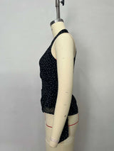 Polka Dot Wrap Top with Tie Detail image 4