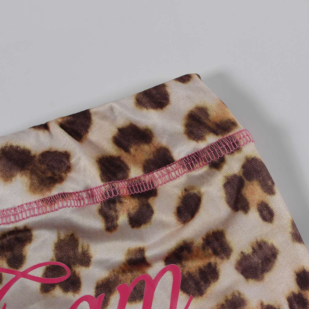 Versatile Leopard Print Hooded Top Pants Suit image 4