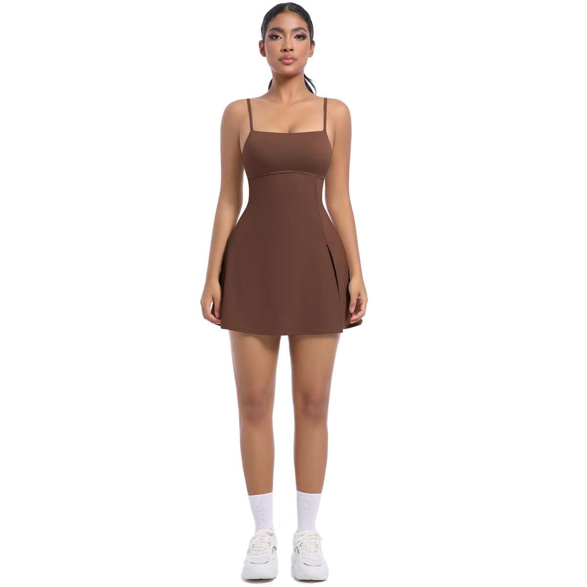 Seamless Brown Body Shaper Romper - M, Grey image