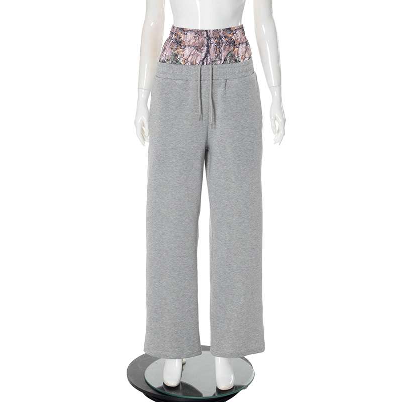 Baggy Sweatpant Casual High Double Waist Printed Boxer Sweatpants image 4