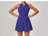 Sleeveless Zip-Front Tennis Dress image 1