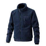 Full Zip Casual Jacket with Pockets for Men - L, Deep Lake Blue image