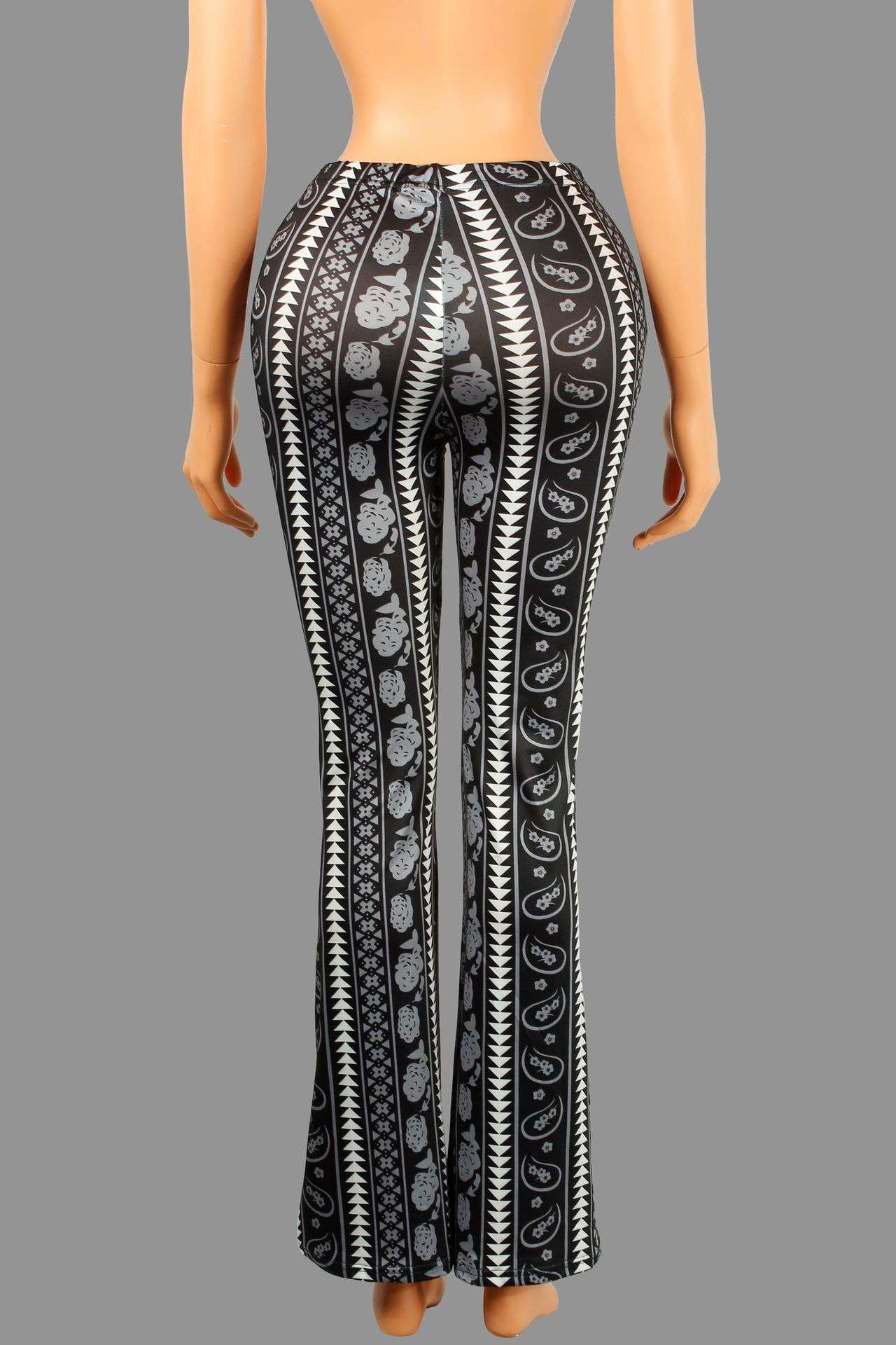 Patterned Wide-Leg Pants image 4