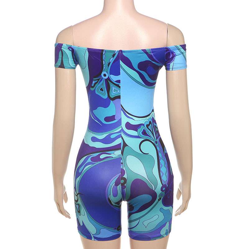 Off-Shoulder Butterfly Pattern Jumpsuit image 6