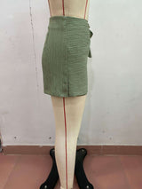 Textured Wrap-Style Skirt with Bow Detail image 4