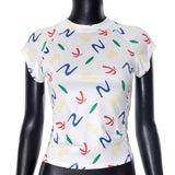 Stylish Summer Top with Abstract Colorful Print image 5