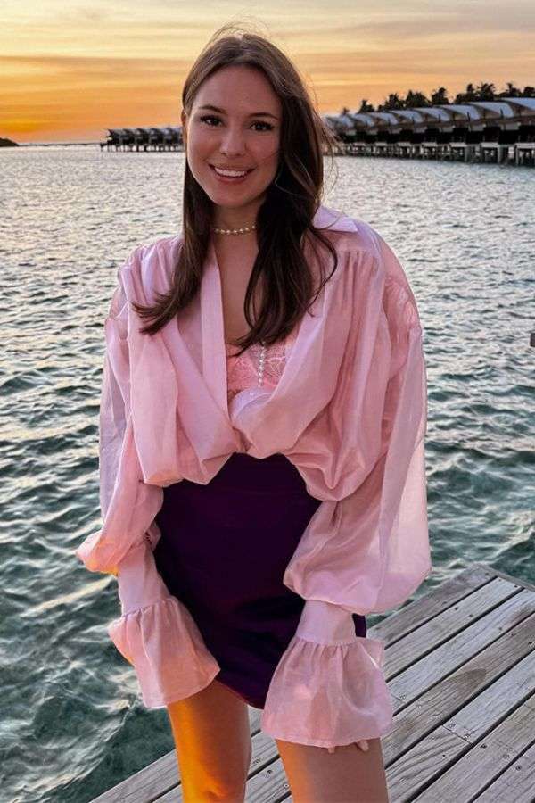 Poet Sleeved Shirt Top - XL, Pink image