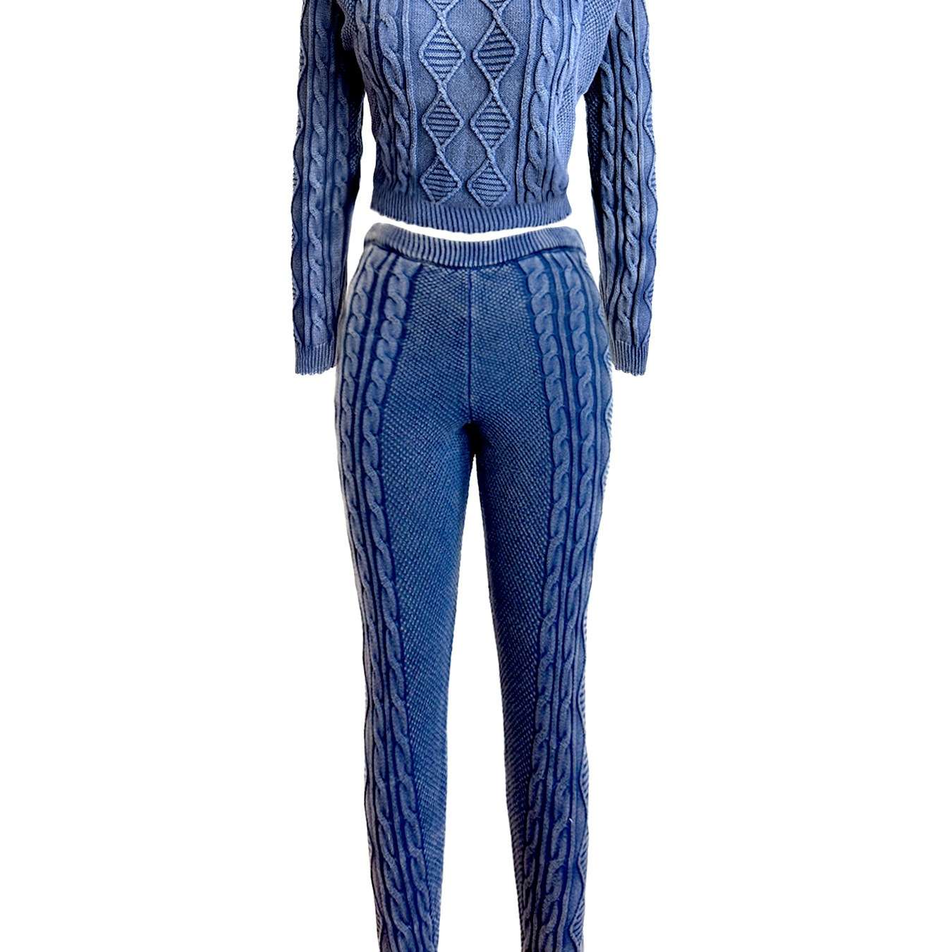 Cropped Sweater & Slim Fit Pants Set image 7