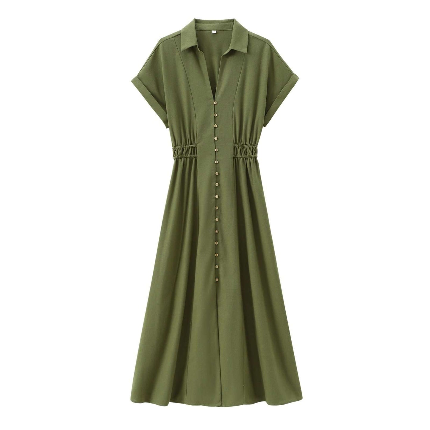 Button-Down Midi Shirt Dress image 1