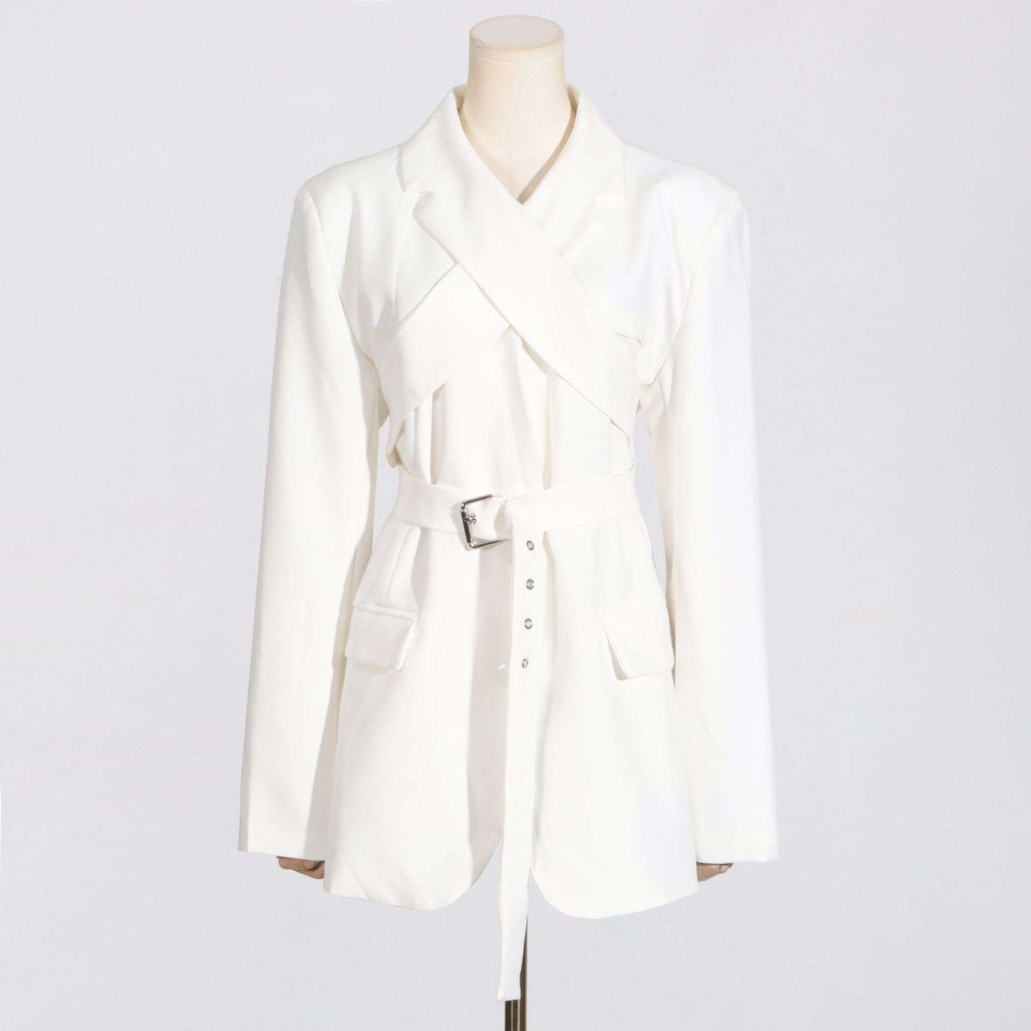 Cross Collar Long Sleeved Blazer image 0
