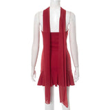 Strapless Bodycon Dress with Ruffled Hem image 8