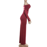 Off shoulder Long Sleeve Maxi Dress image 6