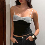 Color Block Spaghetti Strap Top image 6