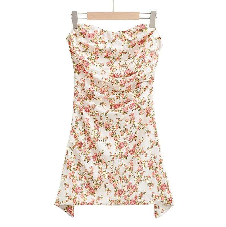 Strapless Ruched Mini Dress image 3