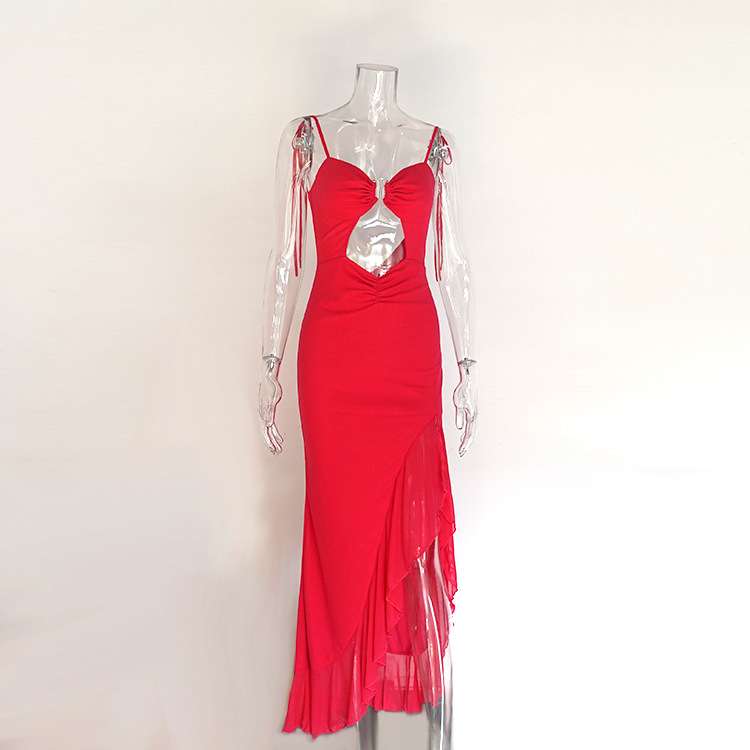 Cut-Out Maxi Dress with Thigh-High Slit image 3