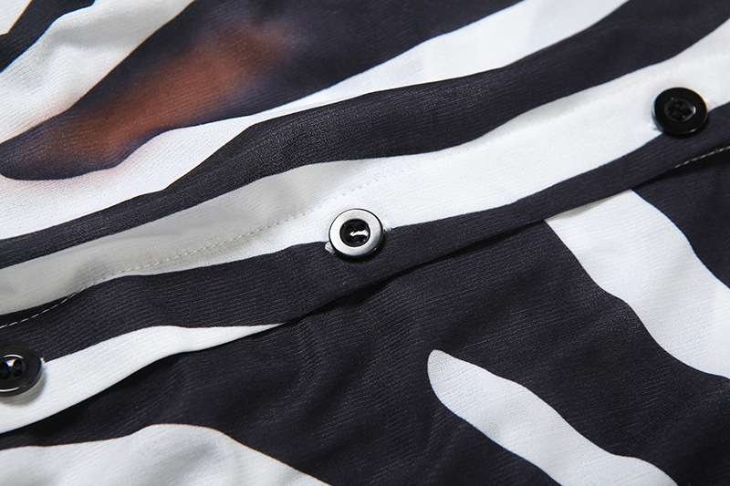 Bold Zebra Print Shirt Dress image 3