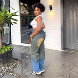 Distressed Straight Leg Jeans image 3