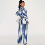 Striped Pajama Set with Buttons, Shirt and Pajama Pants image 5