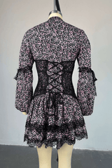 Enchanting Noir Bloom Mini Dress image 8