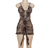 Leopard Print Cut-Out Mini Dress image 9