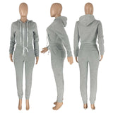Hooded Coat and Pants Jogging Suit image 5