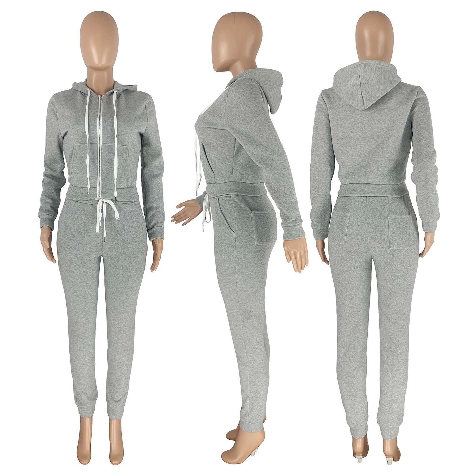 Hooded Coat and Pants Jogging Suit image 5