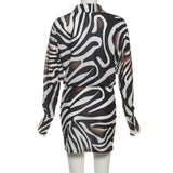 Bold Zebra Print Shirt Dress image 2