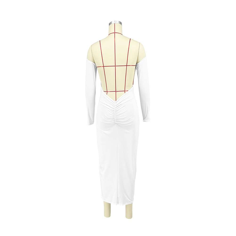 Off-Shoulder Long-Sleeve Maxi Dress image 5