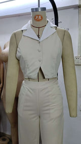 Sleeveless Top & Wide-Leg Pants Suit Set image 6