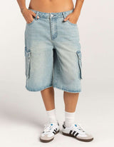 Cargo Bermuda Shorts - XL, Light Blue image
