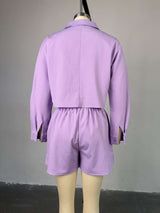 Textured Button-Up Shirt & Shorts Co-ord Set image 5