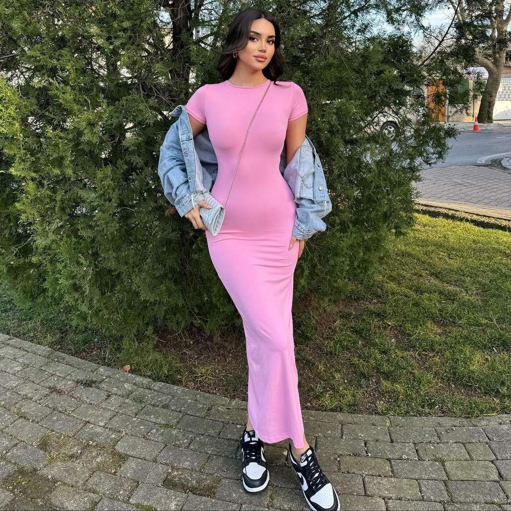 Soft Glam Maxi Dress - S, Pink image