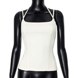 Double-Strap Sleeveless Top with Structured Fit image 2