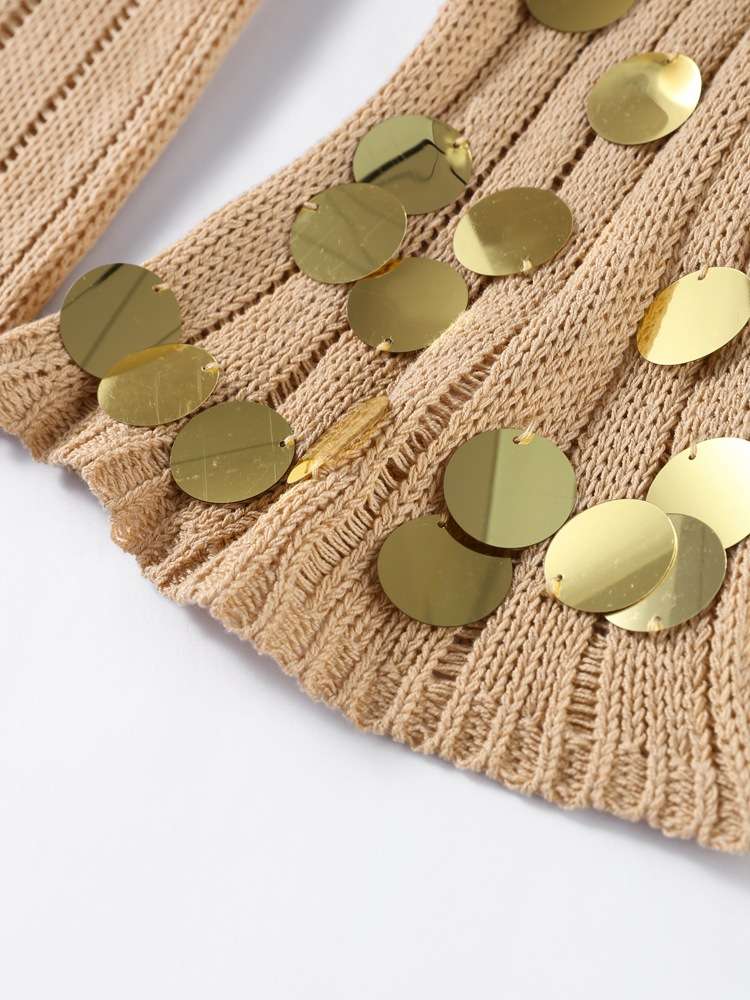 Metallic Maxi Dress with Deep V-Neck image 5