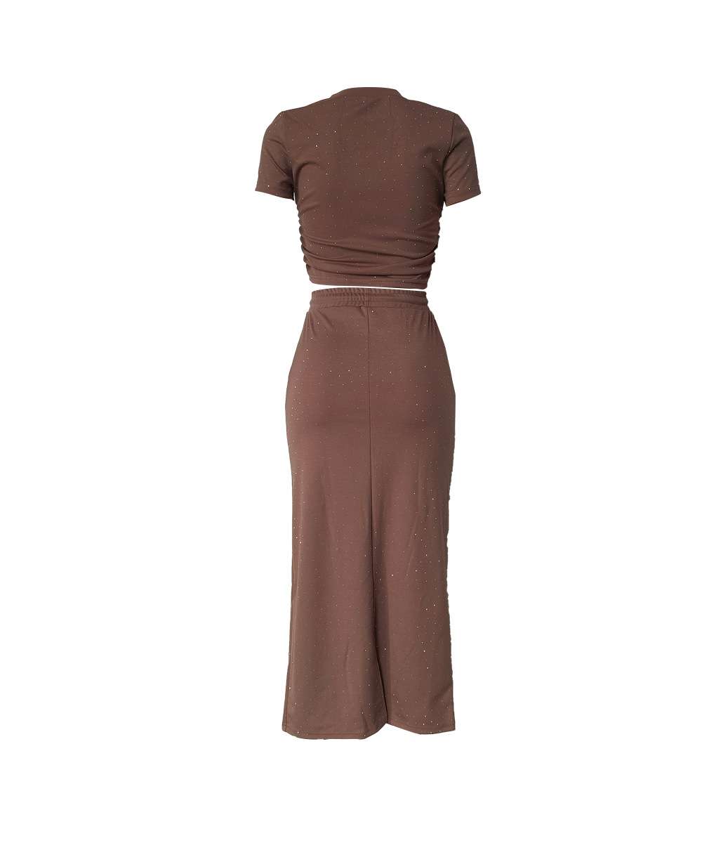 Dot-Print Lounge Set with Drawstring Pants image 4