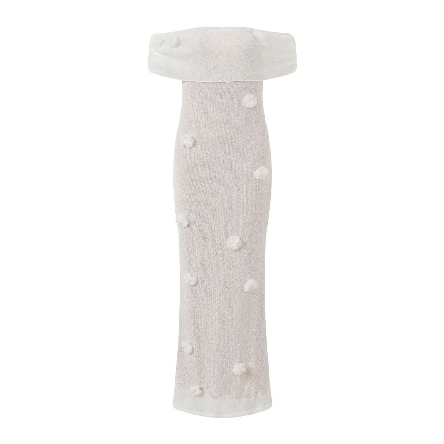 Off-Shoulder Mesh Gown image 2