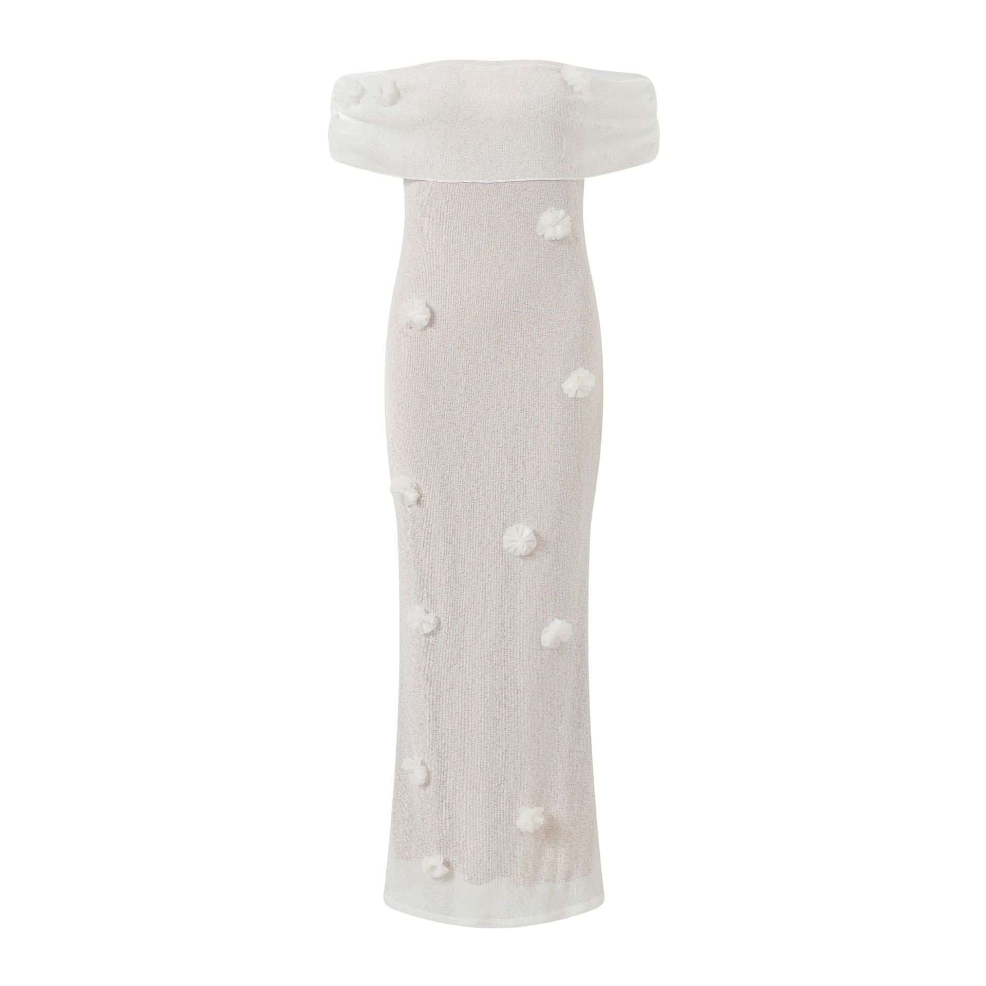 Off-Shoulder Mesh Gown image 2