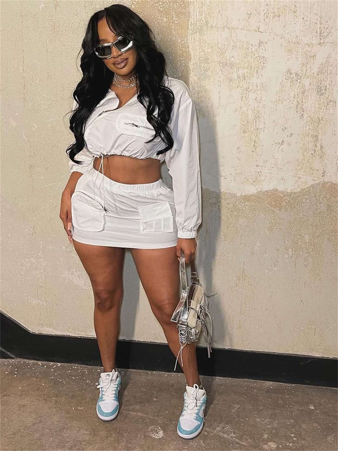 Windbreaker-Style Skirt Set image 2