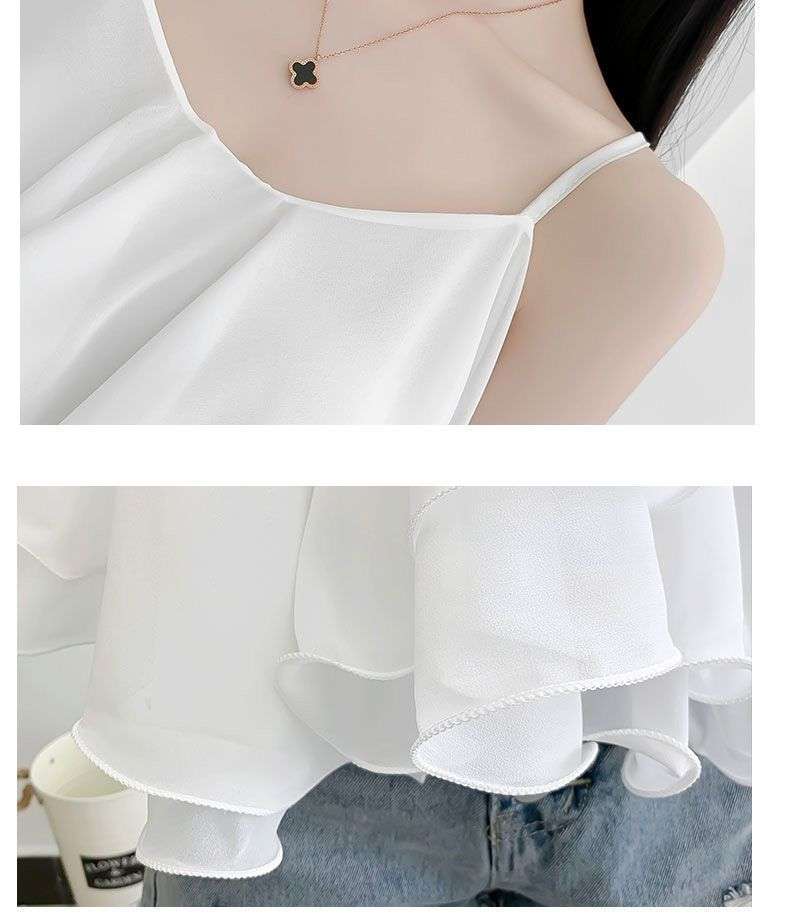 Sleeveless Top with Ruffled Hem image 4