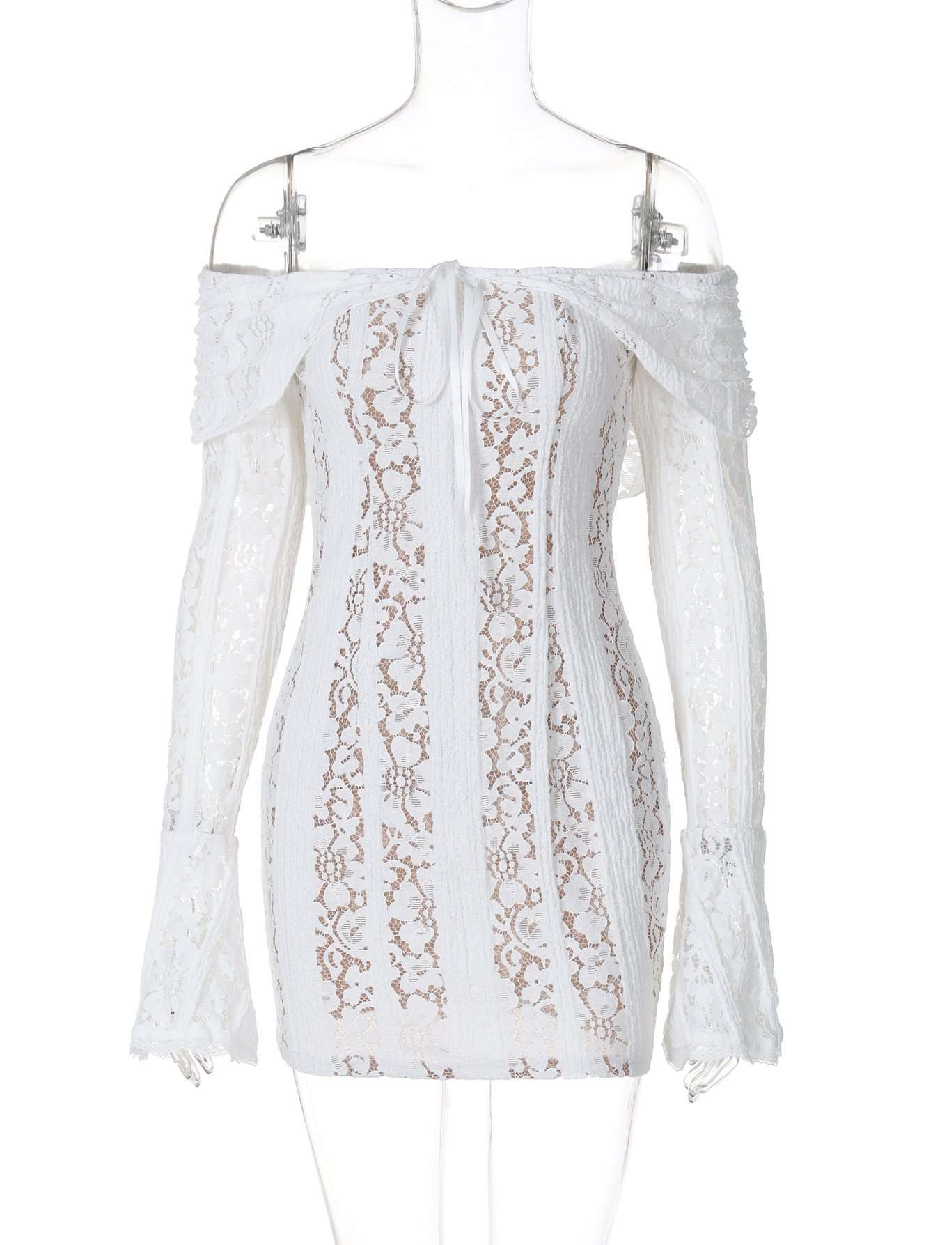 Floral Lace Off-Shoulder Mini Dress image 3