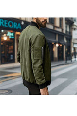 Stand Collar Zip Front Windbreaker Jacket image 1